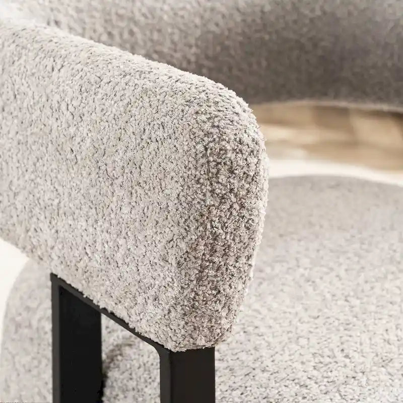 Fauteuil d'appoint individuel en velours Teddy Rembourré, fauteuil moderne d'angle rembourré en bouclette pour salon et chambre