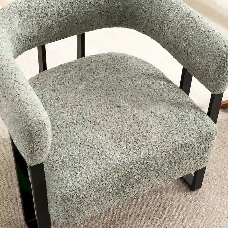 Fauteuil d'appoint individuel en velours Teddy Rembourré, fauteuil moderne d'angle rembourré en bouclette pour salon et chambre