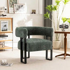 Fauteuil d'appoint individuel en velours Teddy Rembourré, fauteuil moderne d'angle rembourré en bouclette pour salon et chambre
