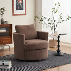 Fauteuil pivotant en velours côtelé moderne, lot de 1